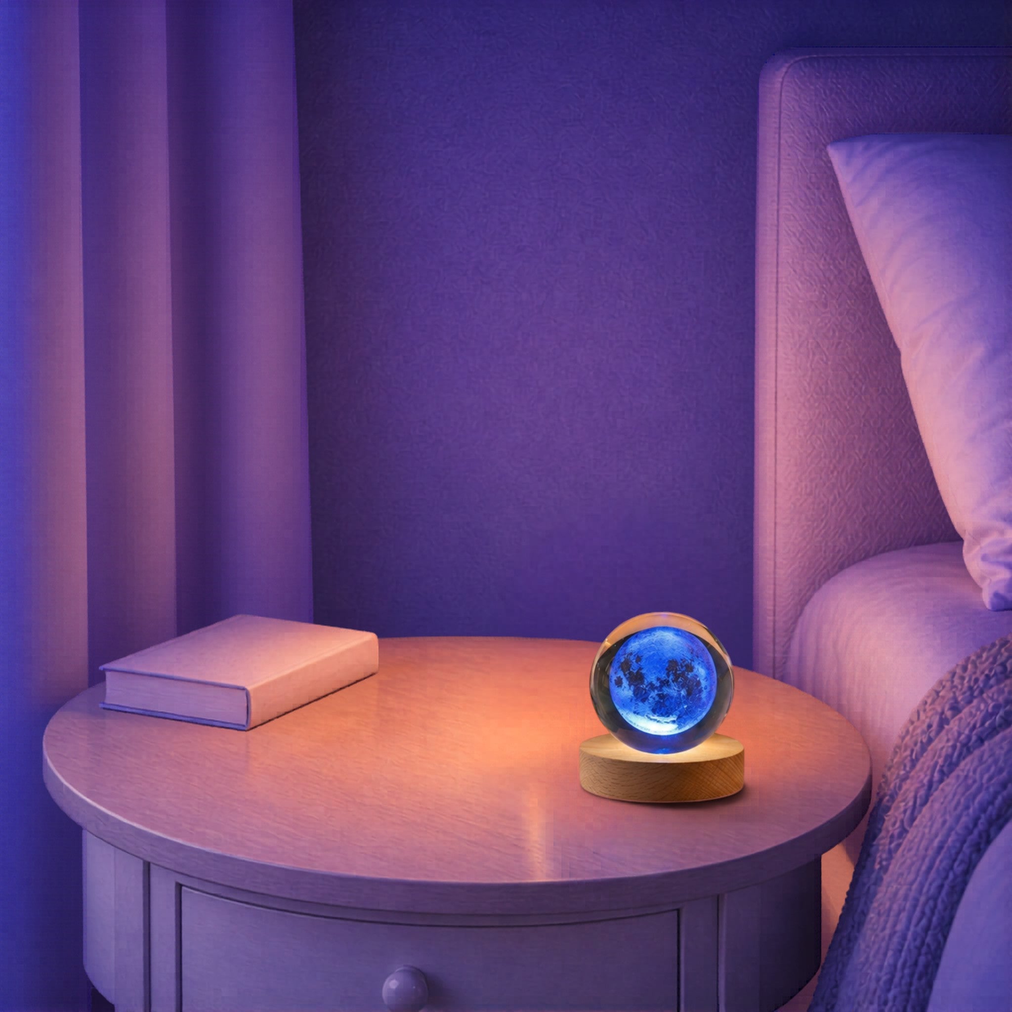 Veilleuse Lune Cristal <br> Lunara