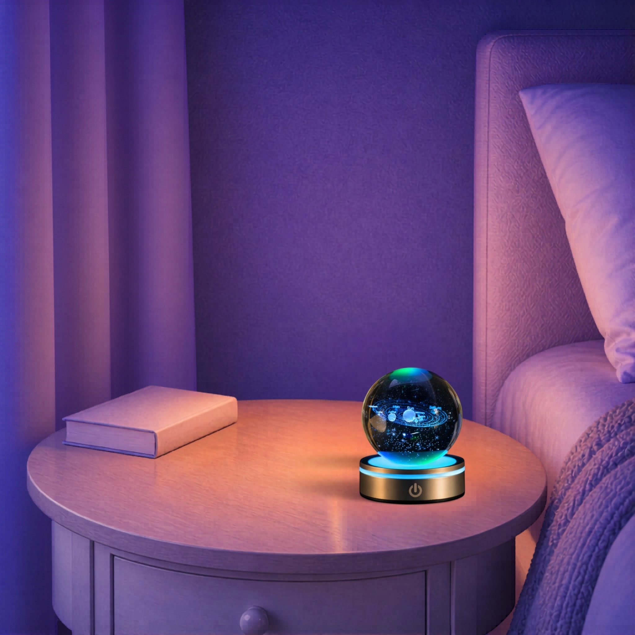 Veilleuse Cristal LED Système Solaire <br> SolarSphere