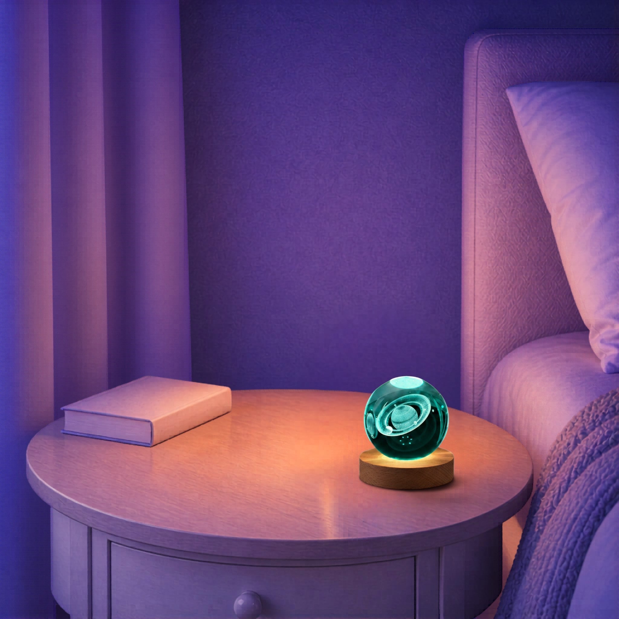 Veilleuse Boule Saturne LED RGB <br> SaturnDream