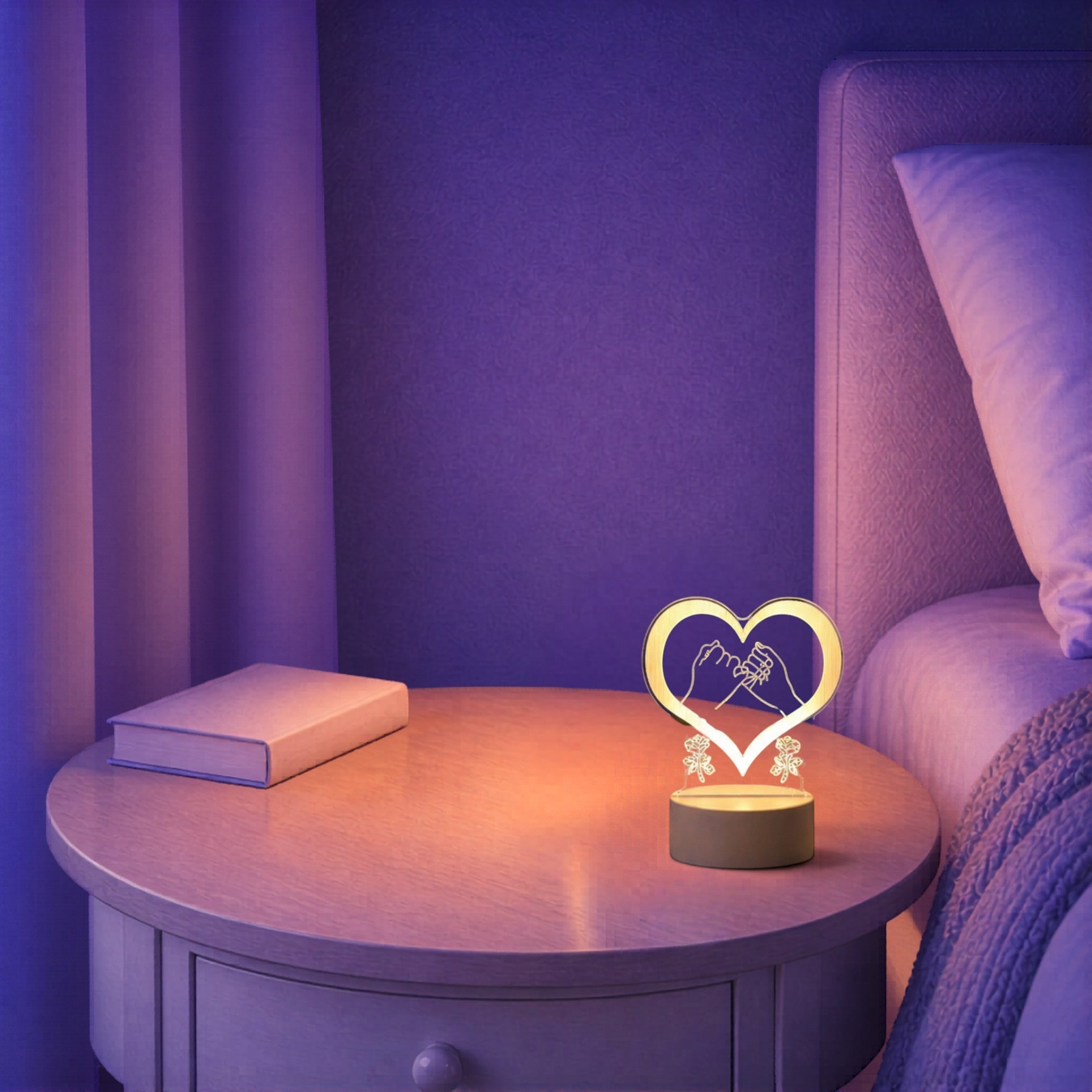 Veilleuse LED Cœur Promesse <br> PromiseLove