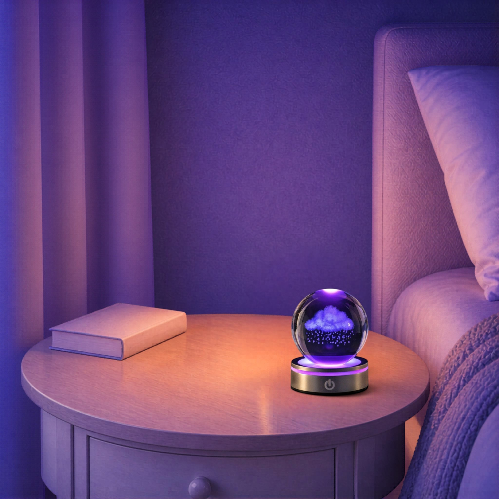 Veilleuse Cristal LED Pluie Nuage <br> RainCloud