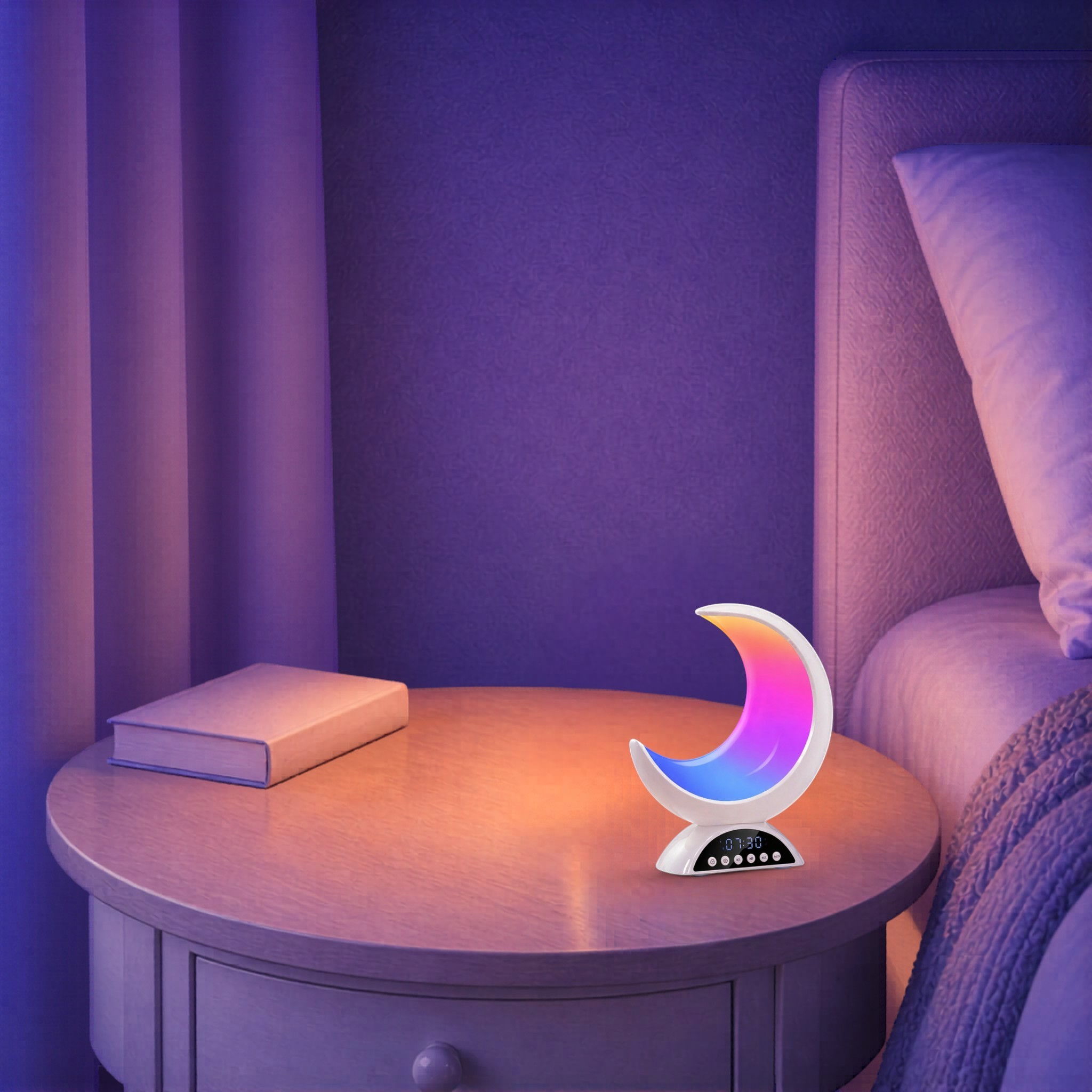 Veilleuse LED Bluetooth Lune <br> LunaSound