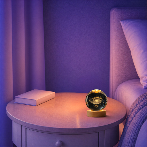 Veilleuse Cristal LED Galaxie <br> GalaxyGlow