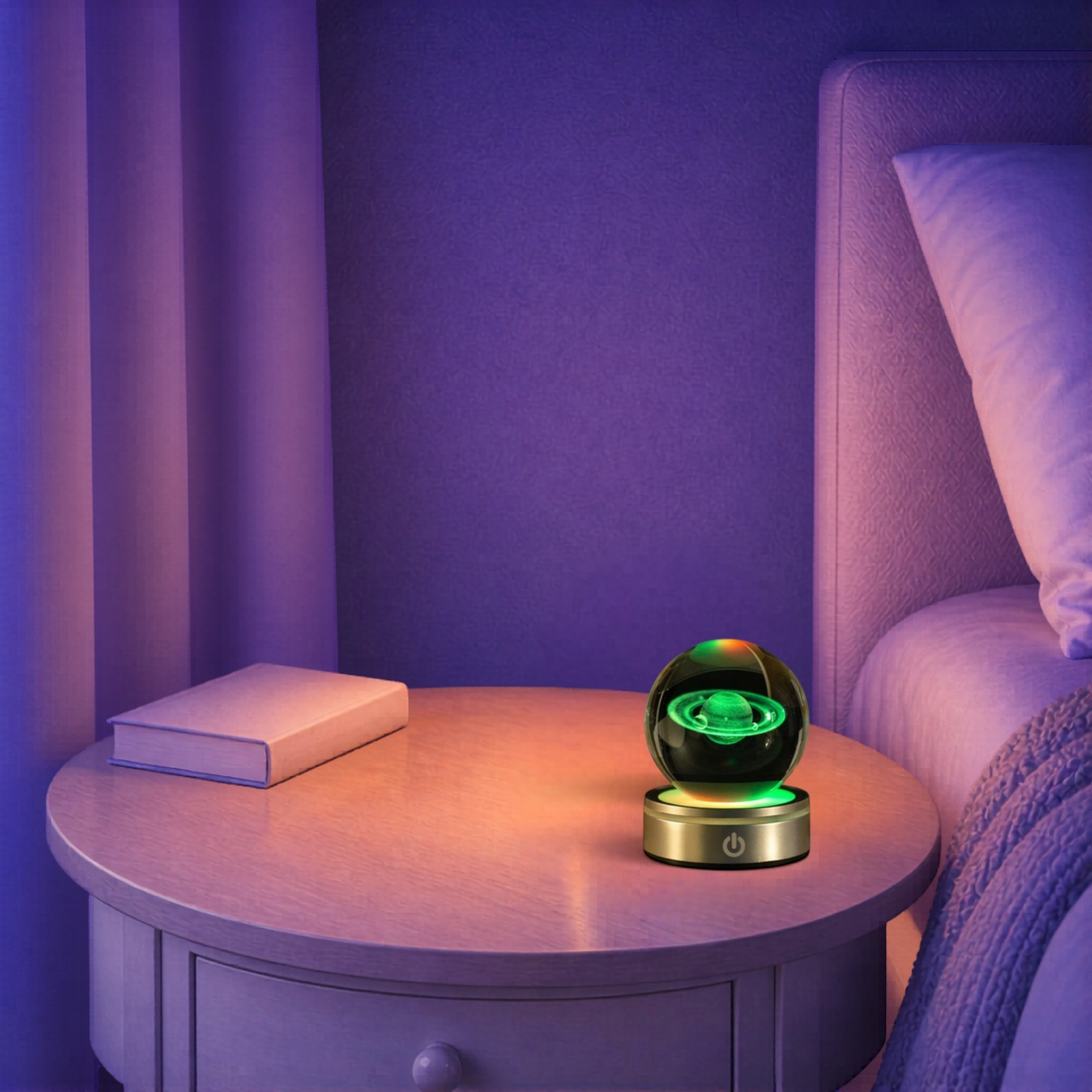 Veilleuse Cristal Planète LED <br> Orbitya