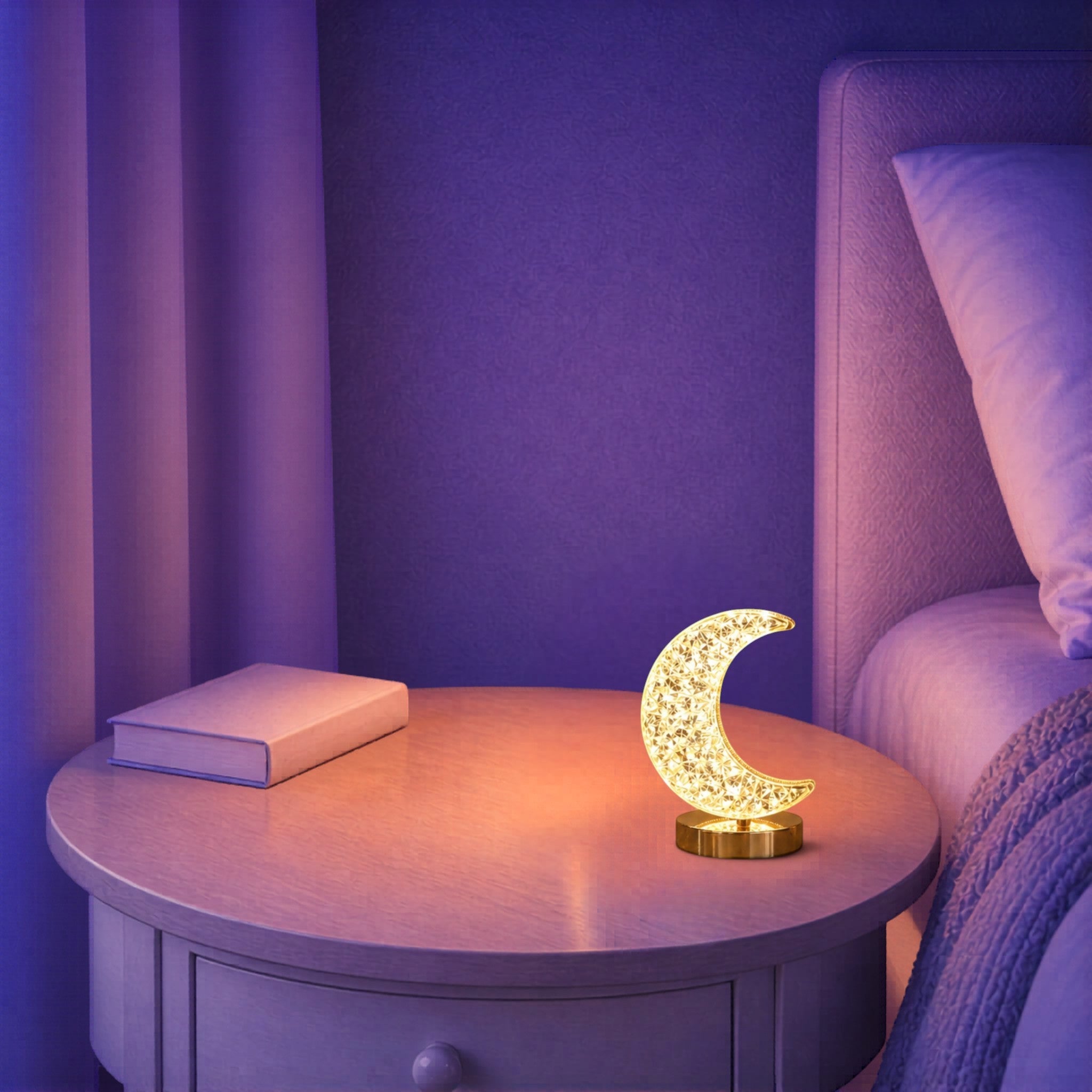 Veilleuse Lune Cristal LED <br> MoonDream