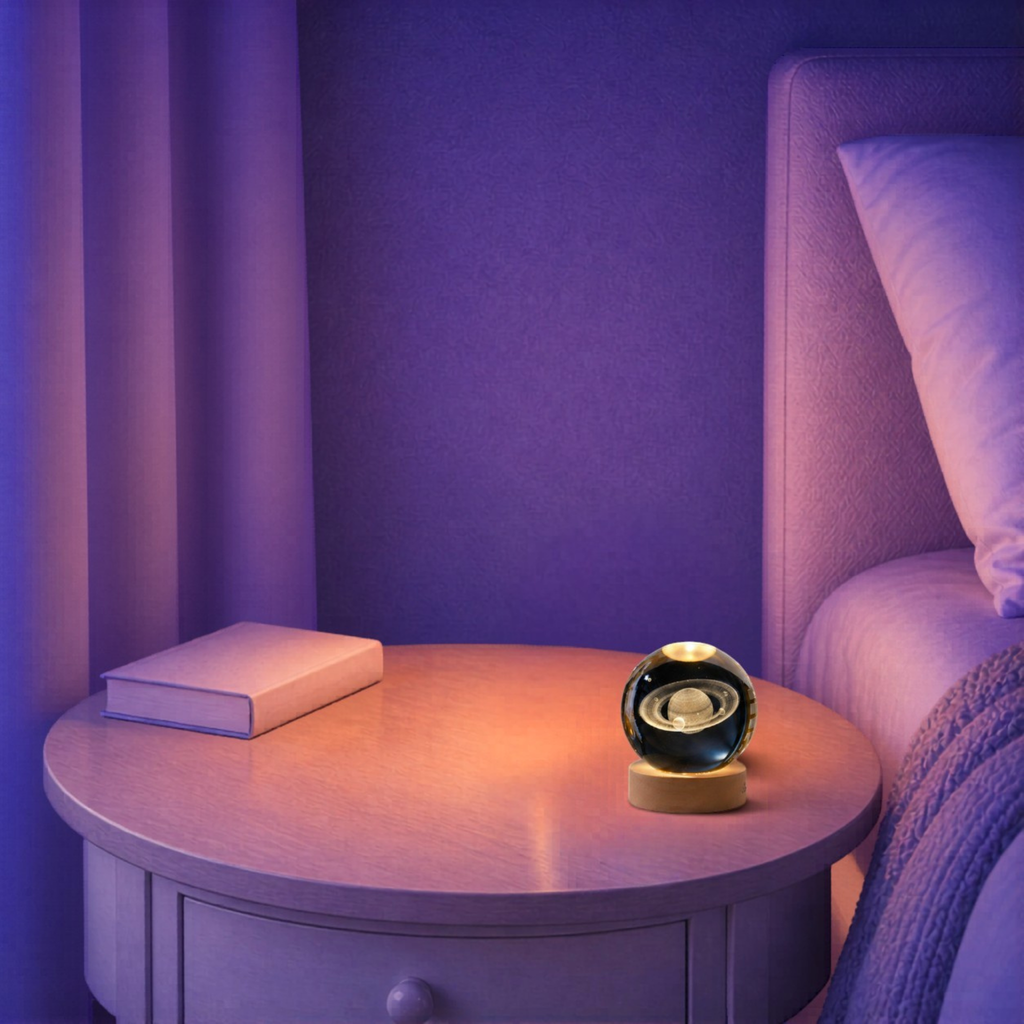 Veilleuse Boule Saturne LED RGB <br> SaturnDream