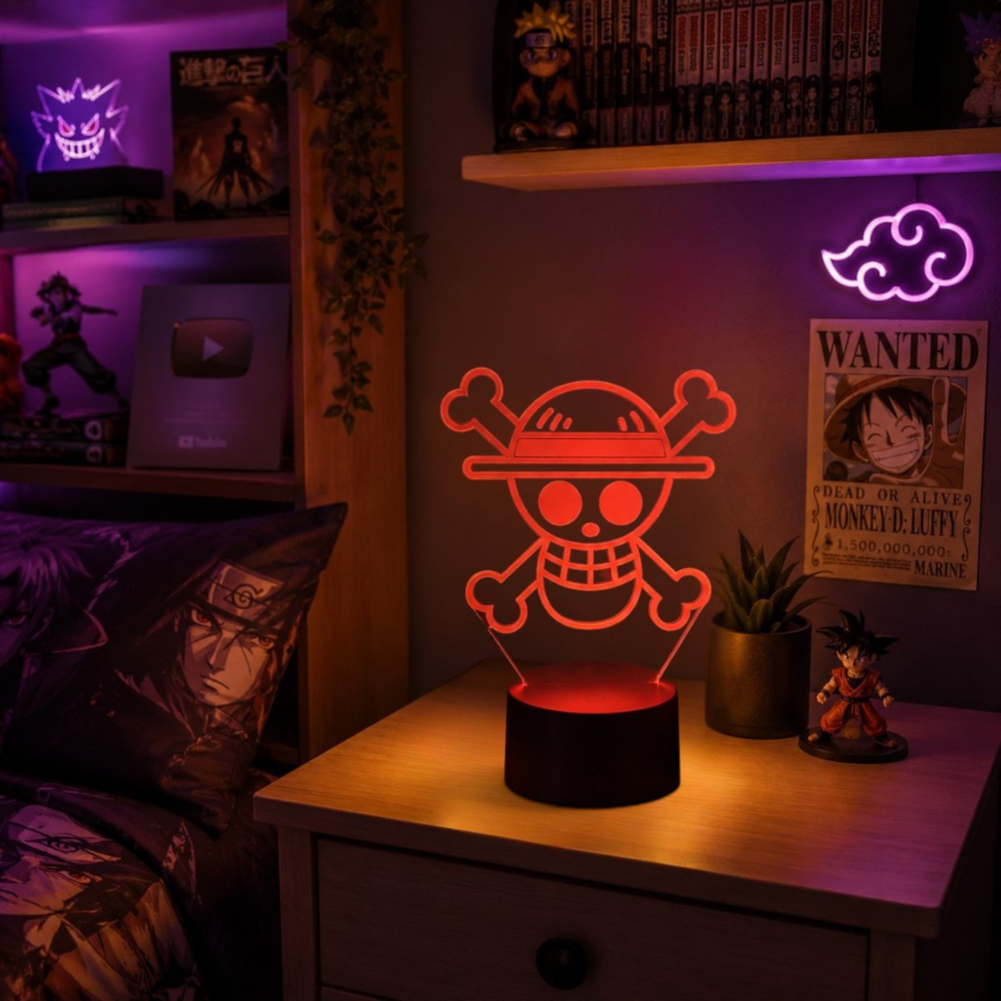 Veilleuse LED Crâne Pirate <br> StrawSkull