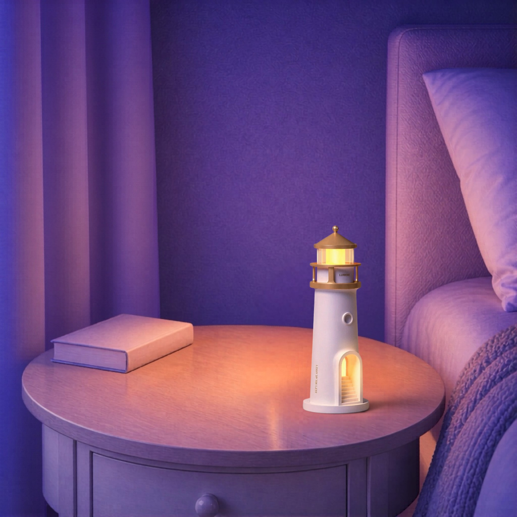 Veilleuse Phare Bluetooth LED <br> MoonHarbor Projecteur