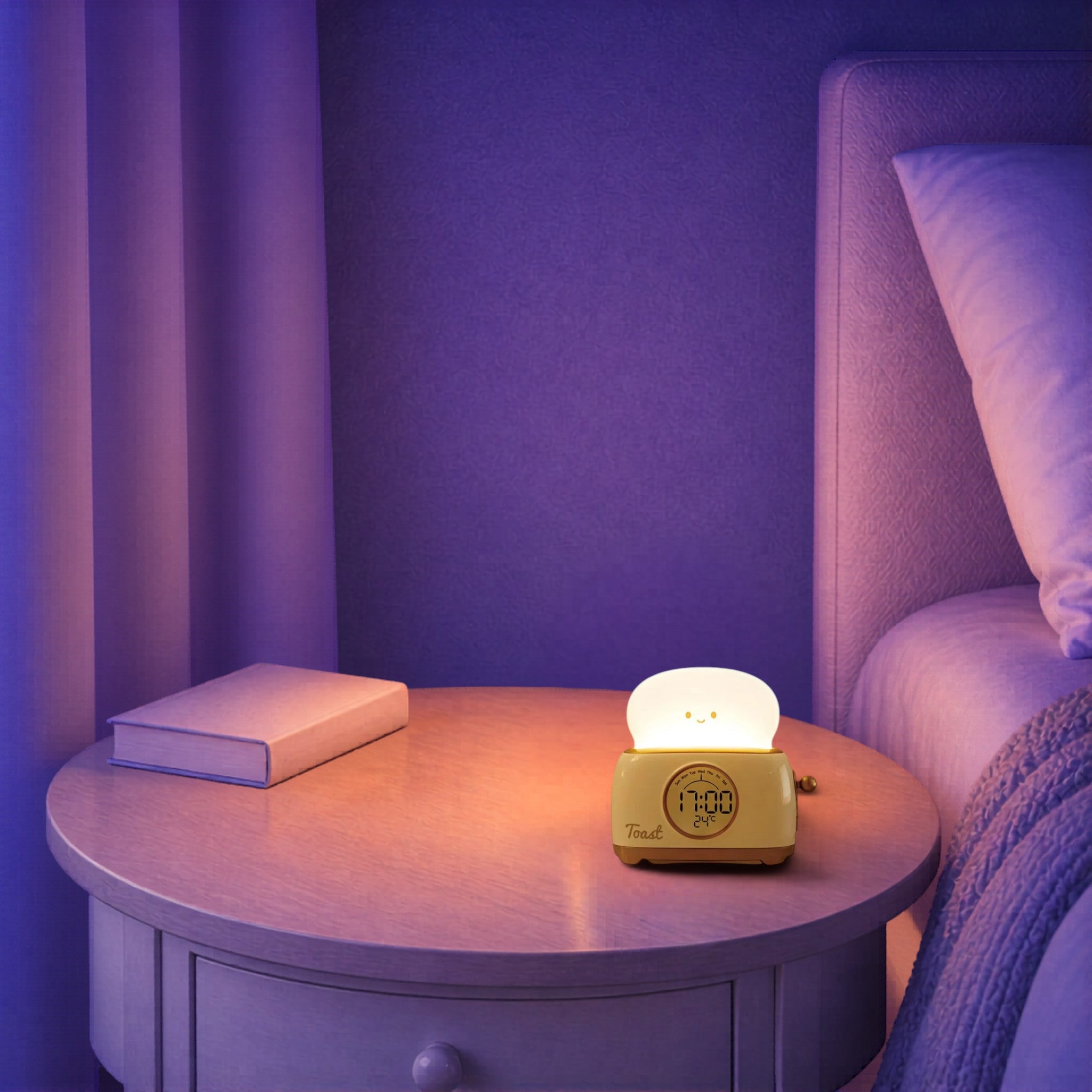 Veilleuse Réveil LED Toast <br> ToastyGlow
