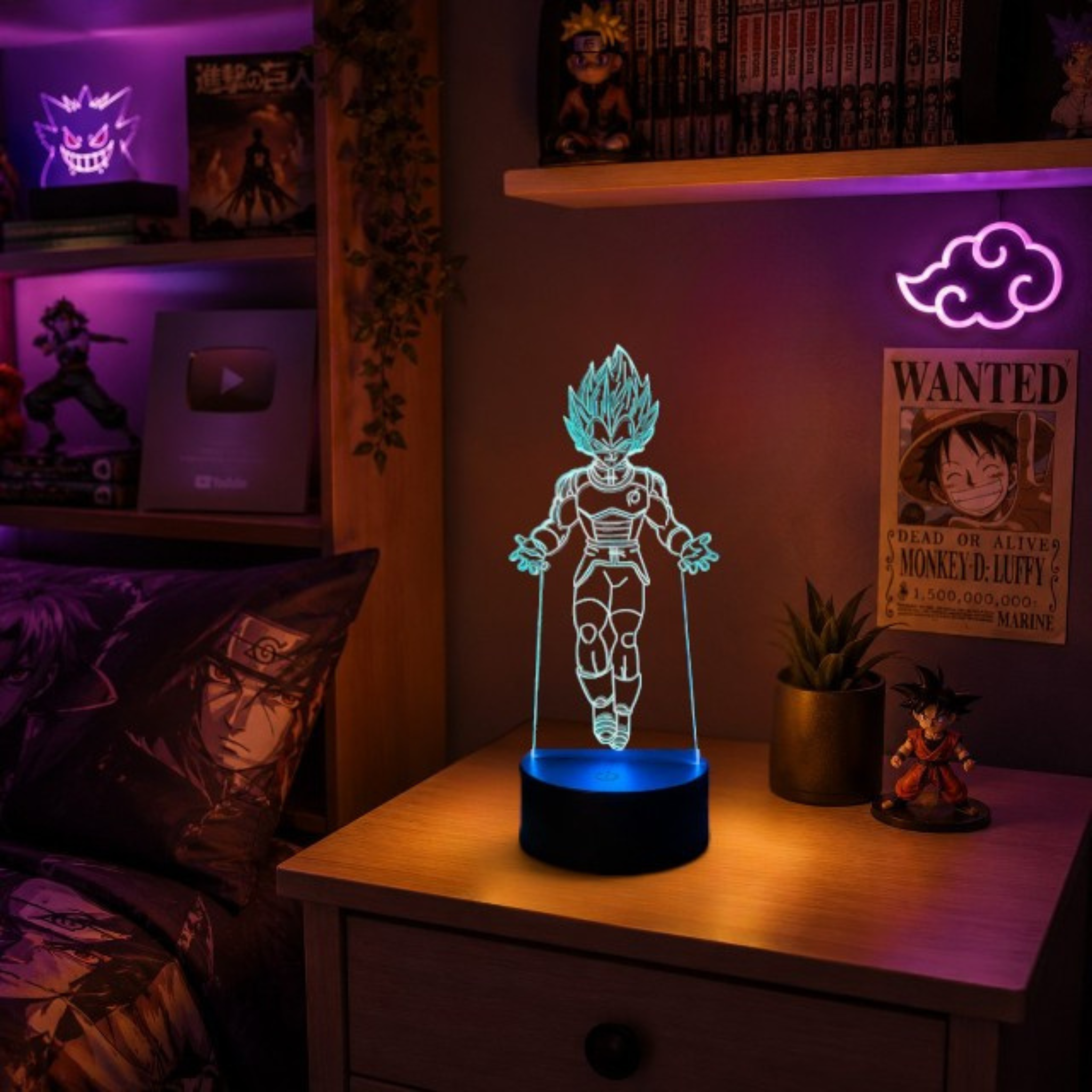 Veilleuse Prince Guerrier Aura LED Bleu <br> BlueAura