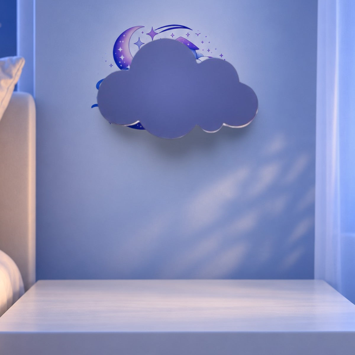 Veilleuse Nuage Murale LED <br> Nuvia Bleu