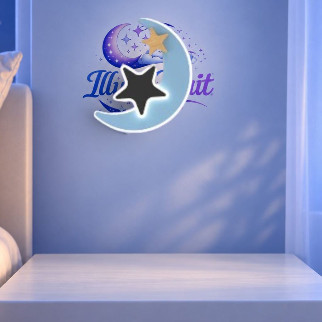 Veilleuse Murale Lune Étoile LED Enfant <br> Lunéa