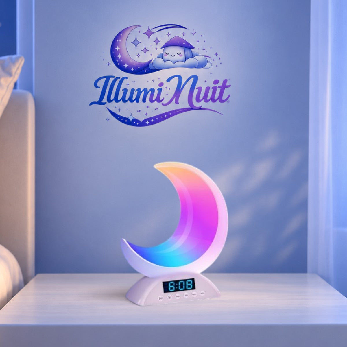 Veilleuse LED Bluetooth Lune <br> LunaSound