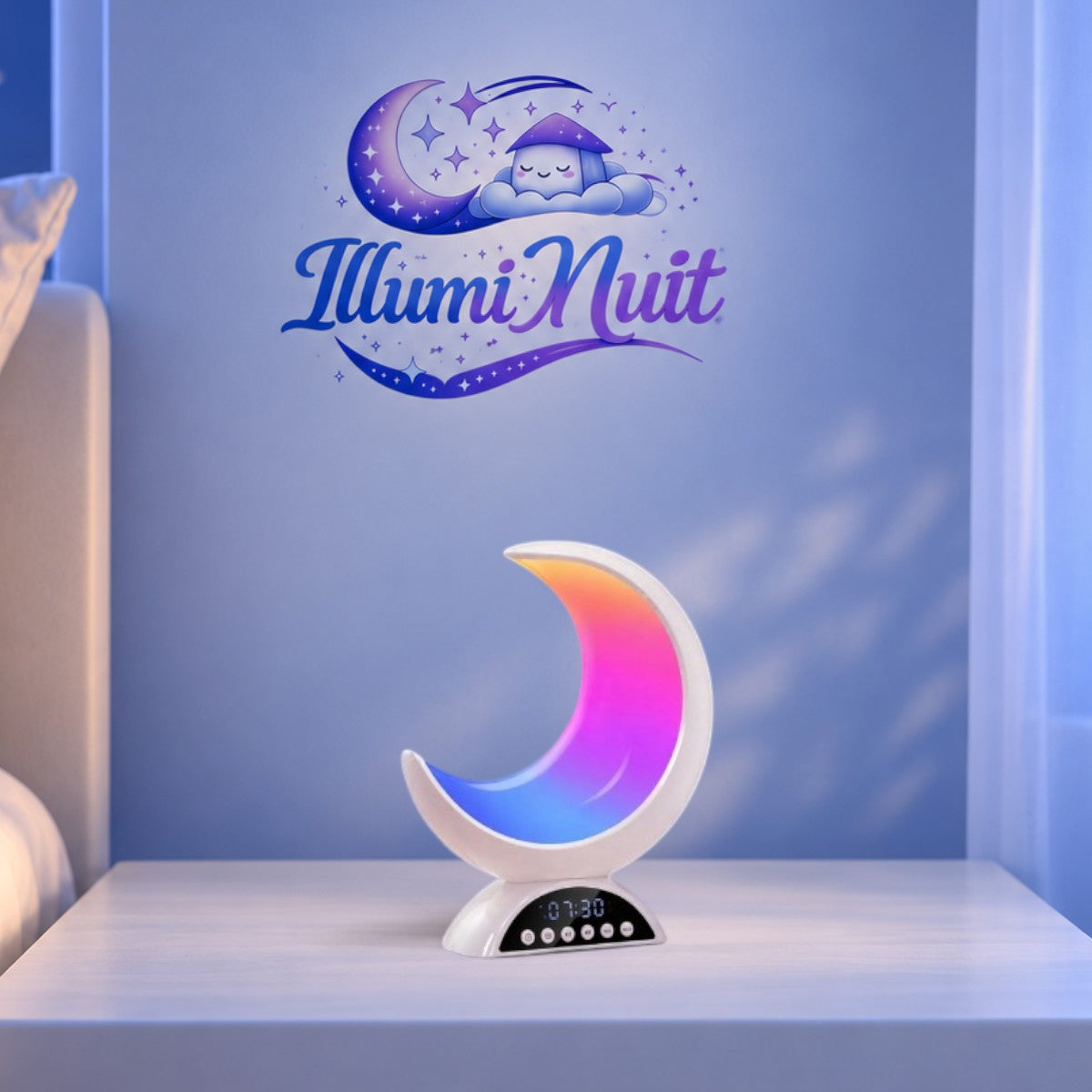 Veilleuse LED Bluetooth Lune <br> LunaSound