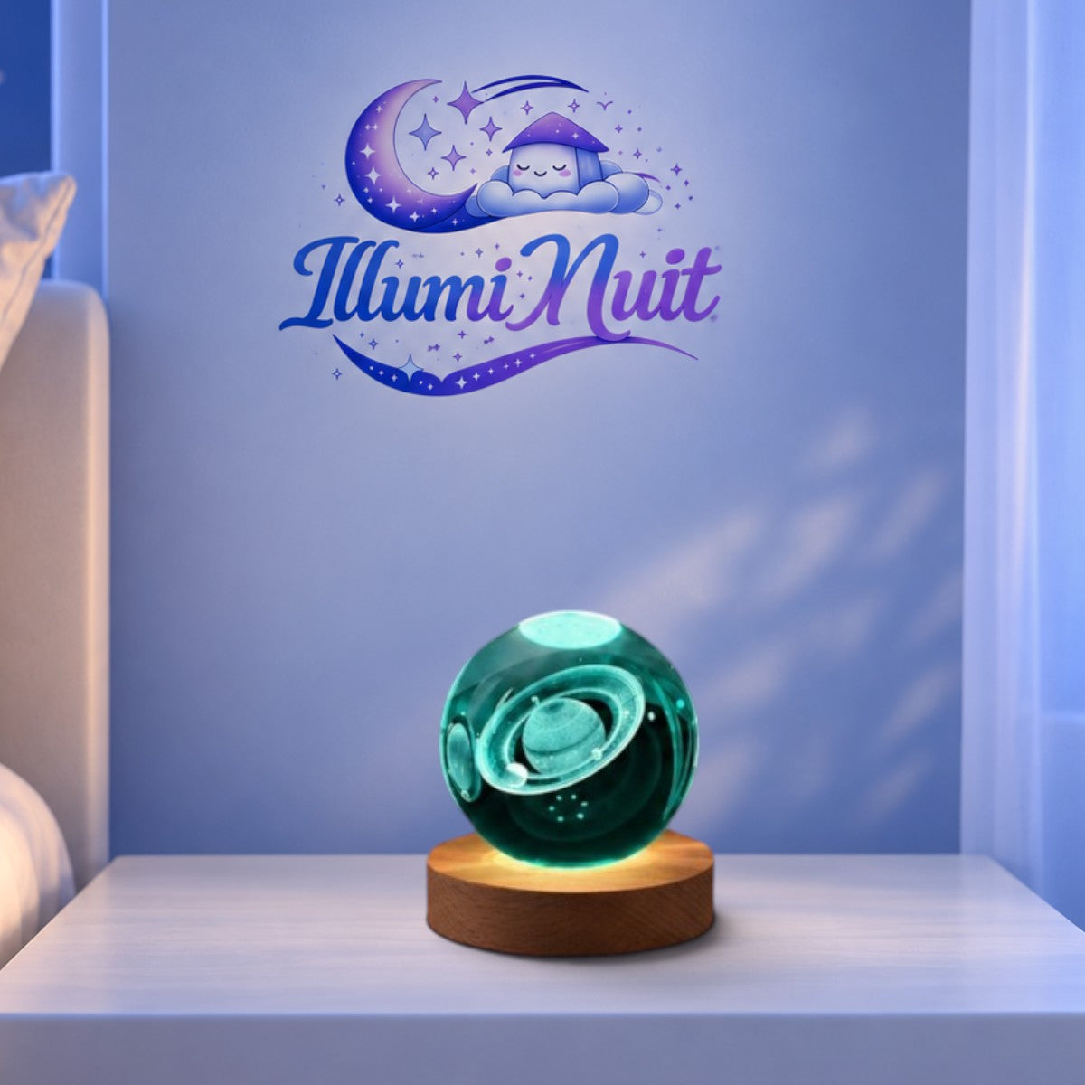 Veilleuse Boule Saturne LED RGB <br> SaturnDream