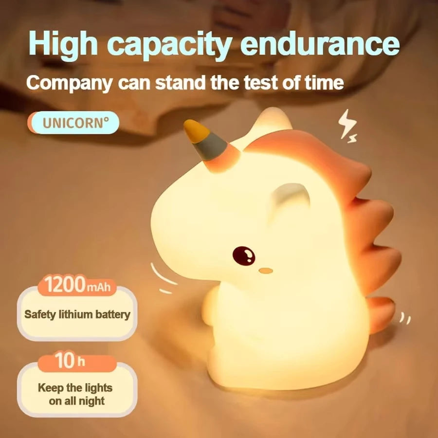 Veilleuse Licorne Lumière Douce LED <br> DreamCorn