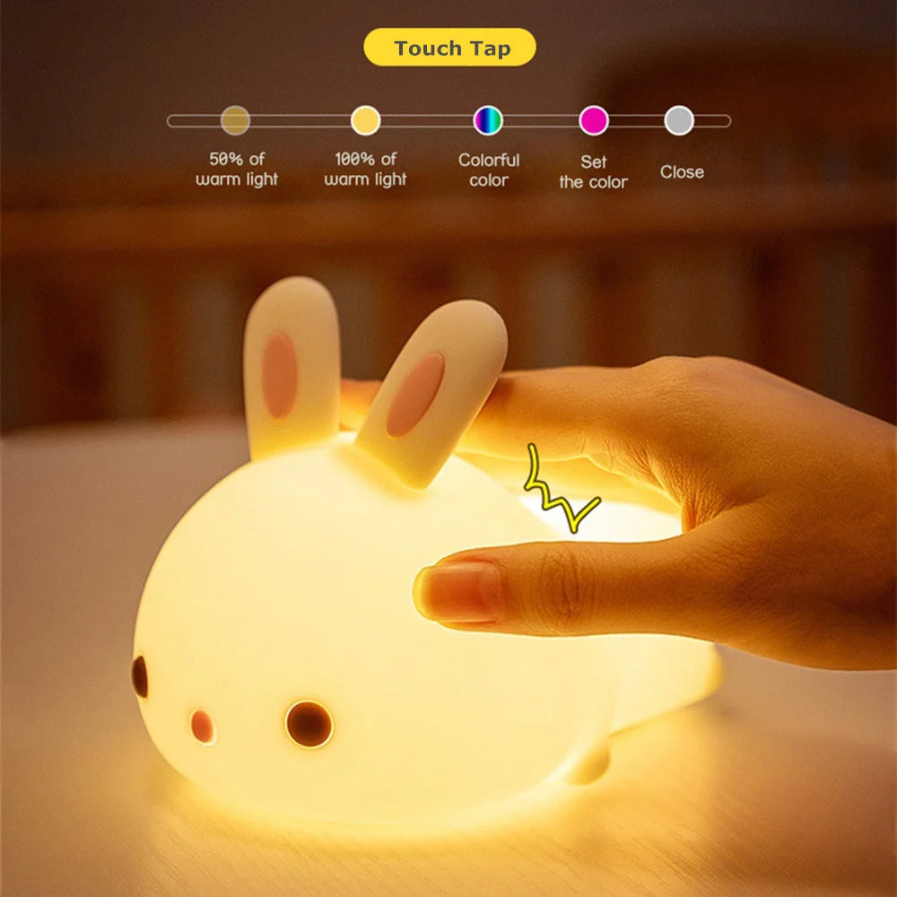 Veilleuse LED Lapin RGB <br> CuddleBunny