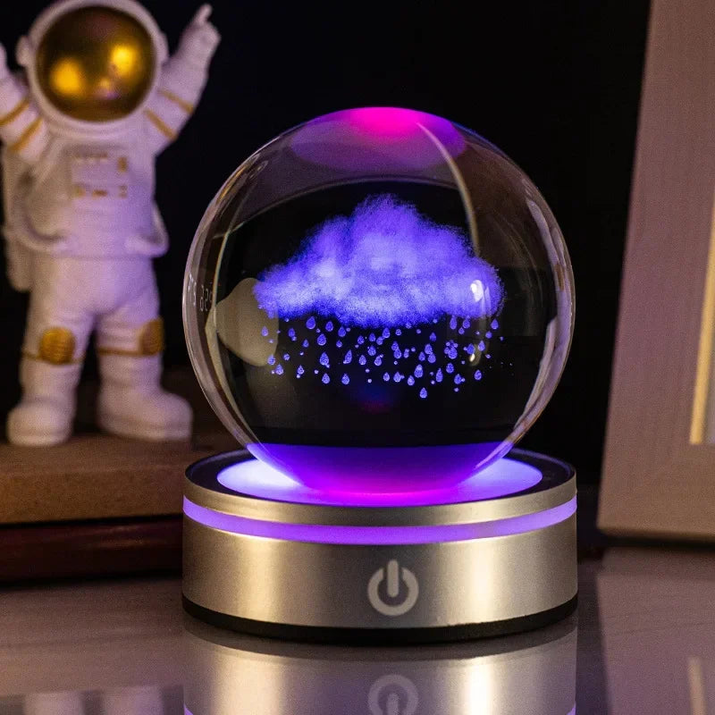 Veilleuse Cristal LED Pluie Nuage <br> RainCloud