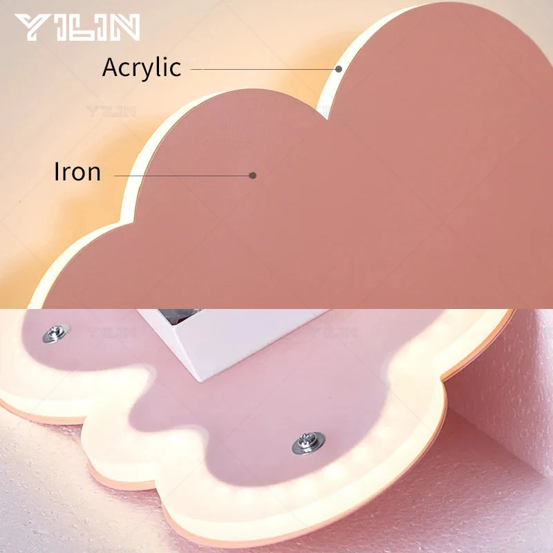 Veilleuse Nuage Murale LED <br> Nuvia Rose
