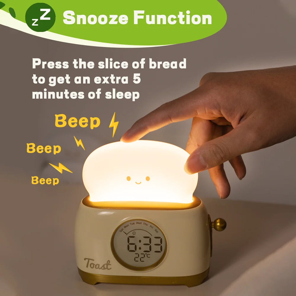 Veilleuse Réveil LED Toast <br> ToastyGlow