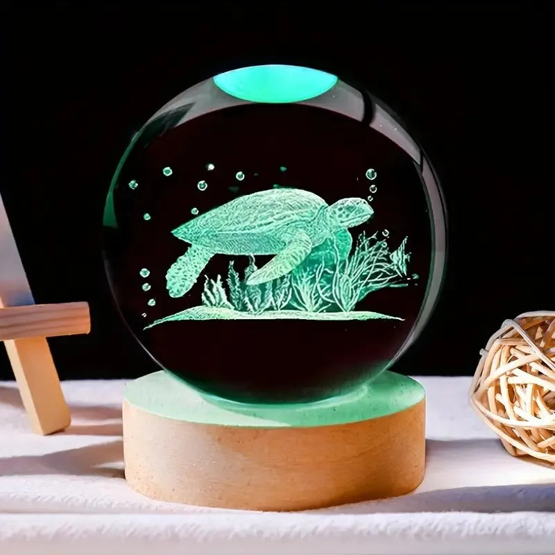 Veilleuse LED Cristal Tortue <br> Néréa
