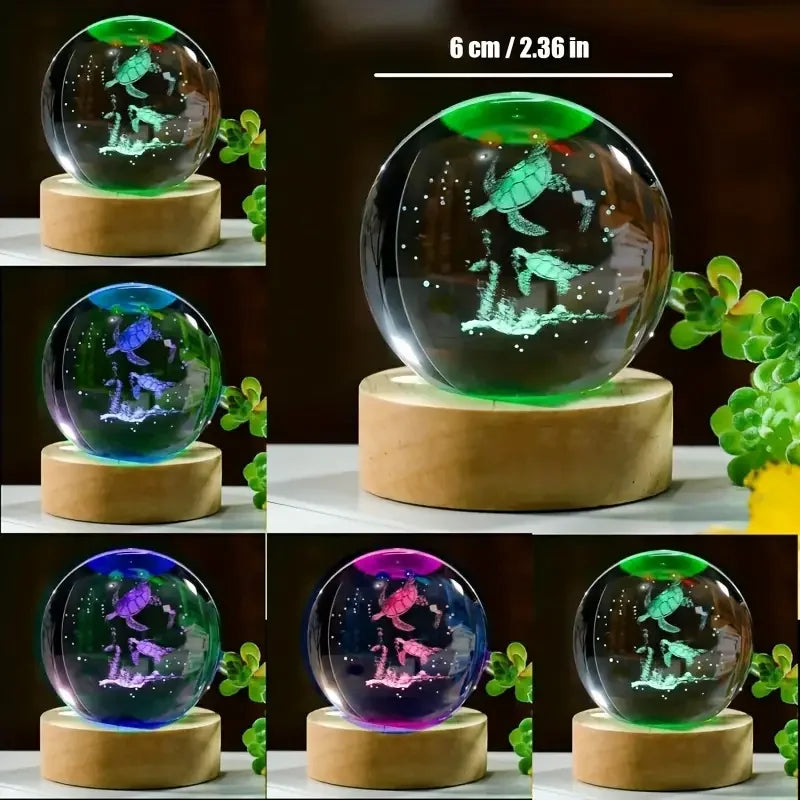 Veilleuse LED Cristal Tortue <br> Oceanis