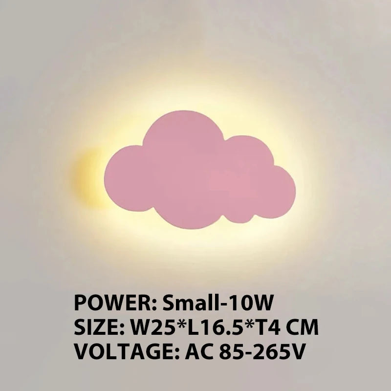 Veilleuse Nuage Murale LED <br> Nuvia Rose