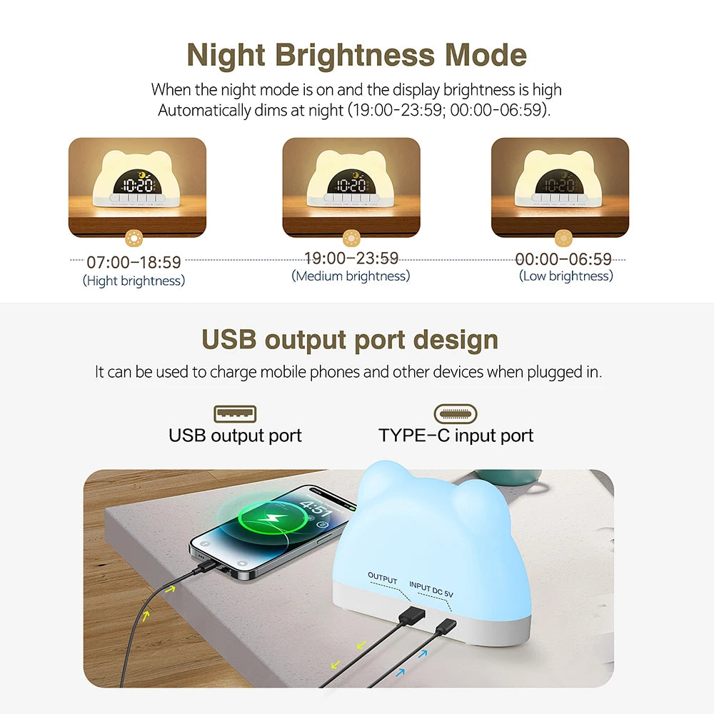 Veilleuse Réveil Bébé LED <br> LuniGlow
