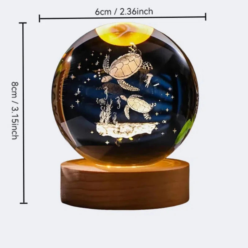 Veilleuse LED Cristal Tortue <br> Oceanis
