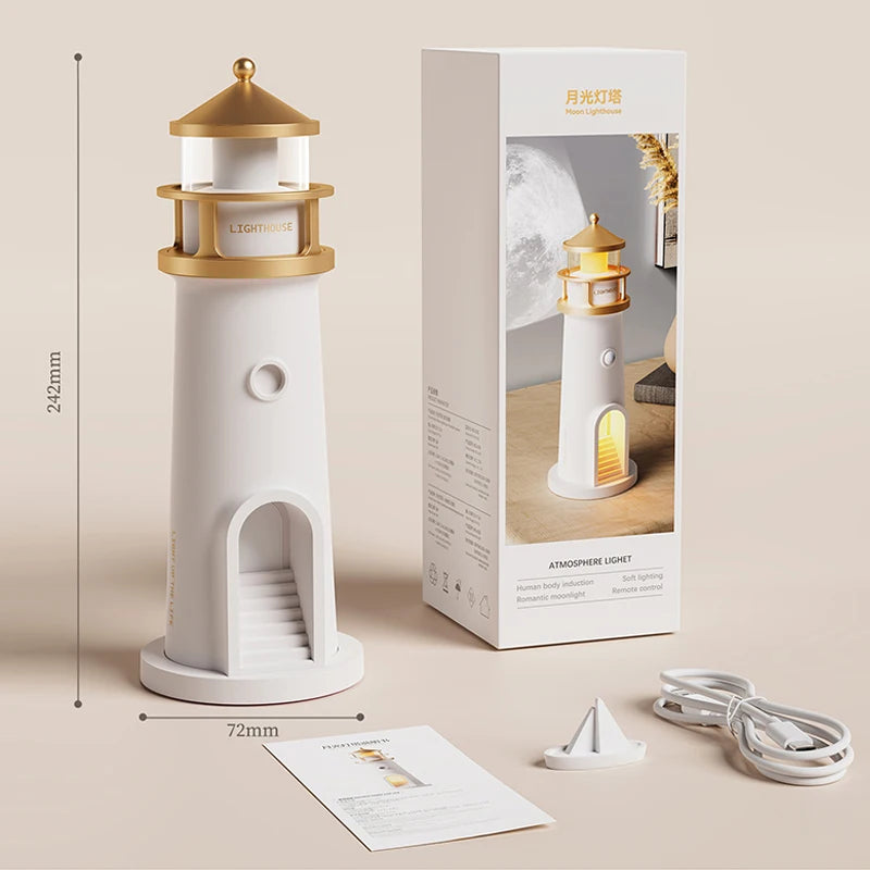 Veilleuse Phare Bluetooth LED <br> MoonHarbor Projecteur