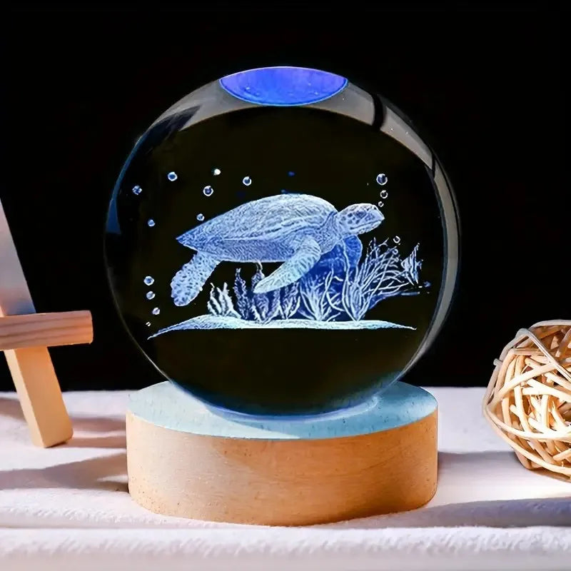 Veilleuse LED Cristal Tortue <br> Néréa