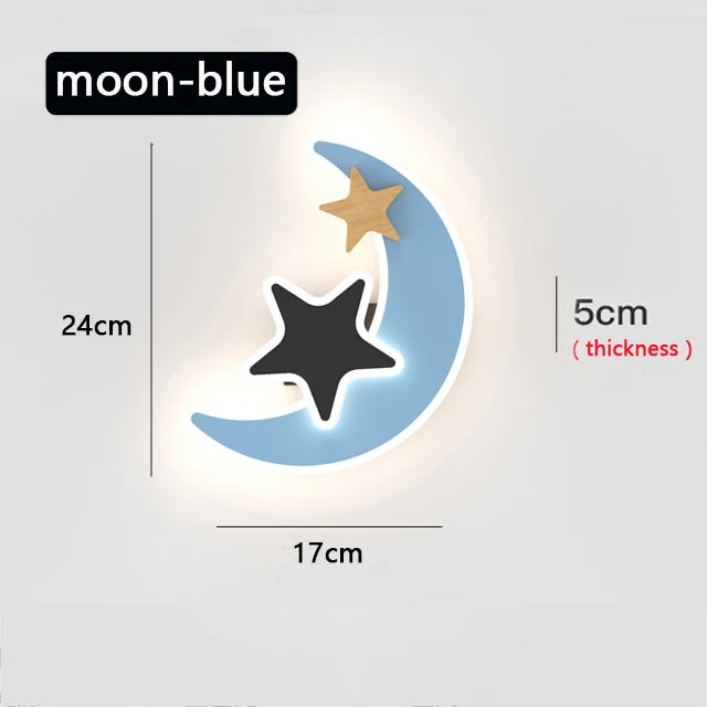 Veilleuse Murale Lune Étoile LED Enfant <br> Lunéa