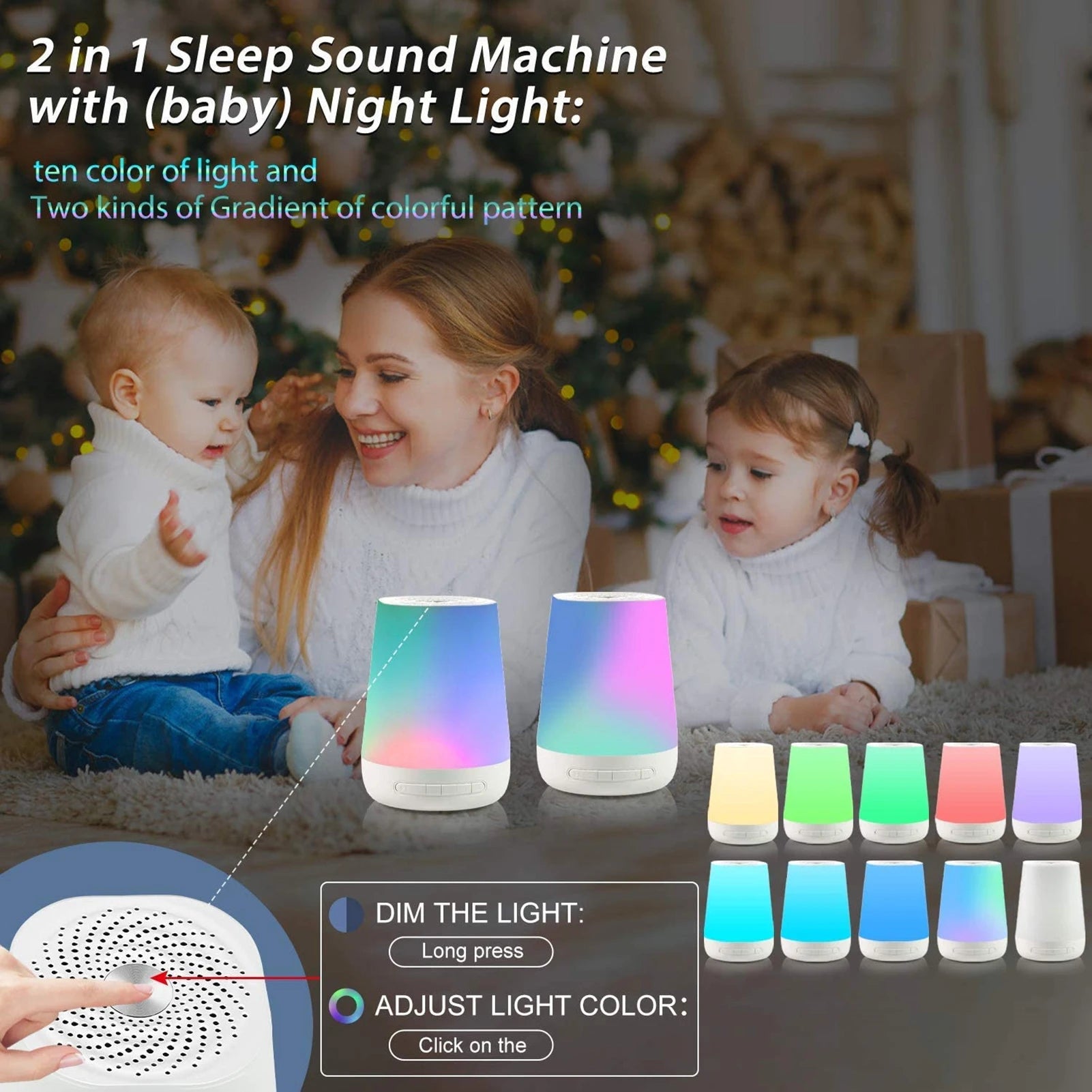 Veilleuse Bruit Blanc LED < br> SleepAura