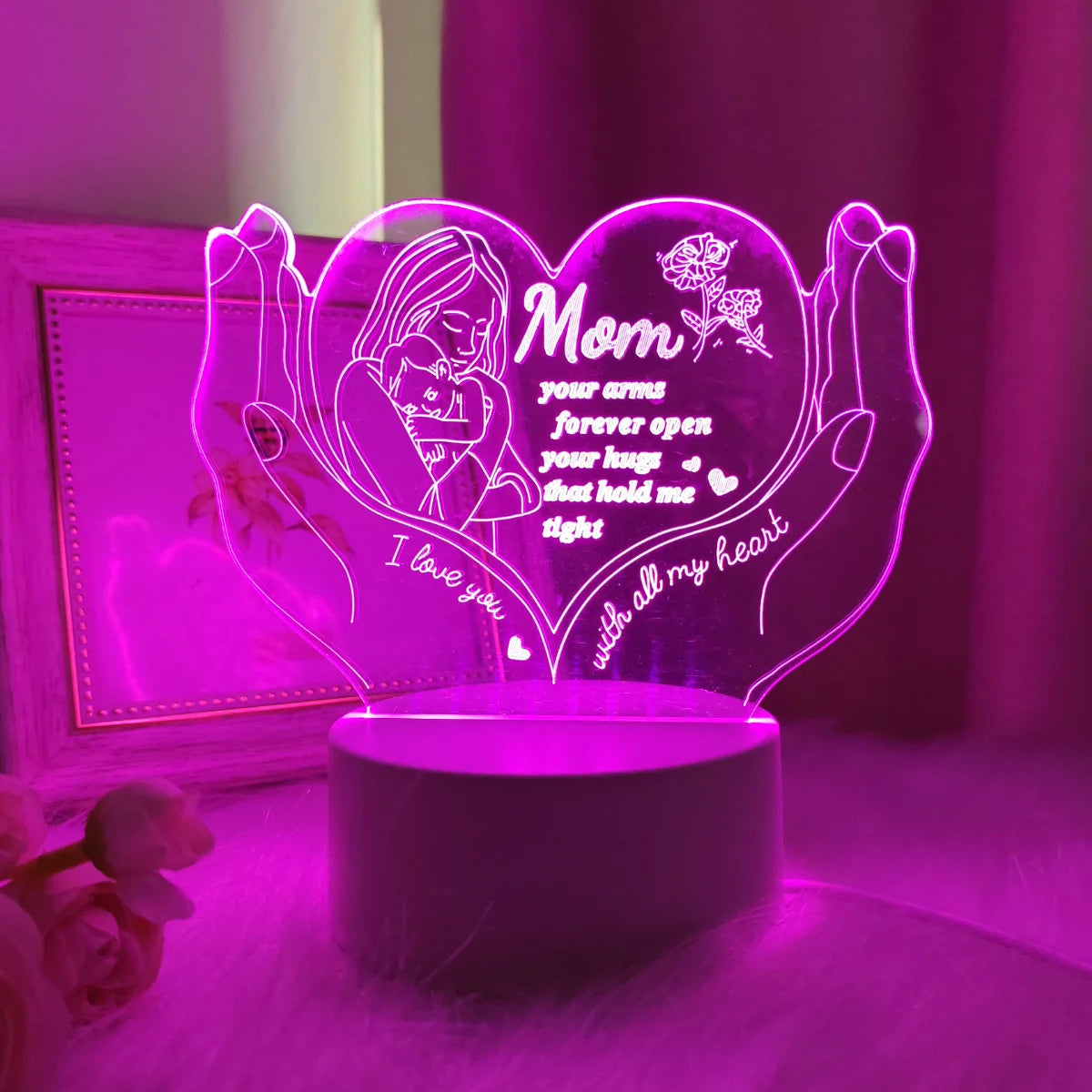 Veilleuse LED Cœur Maman <br> LoveMom