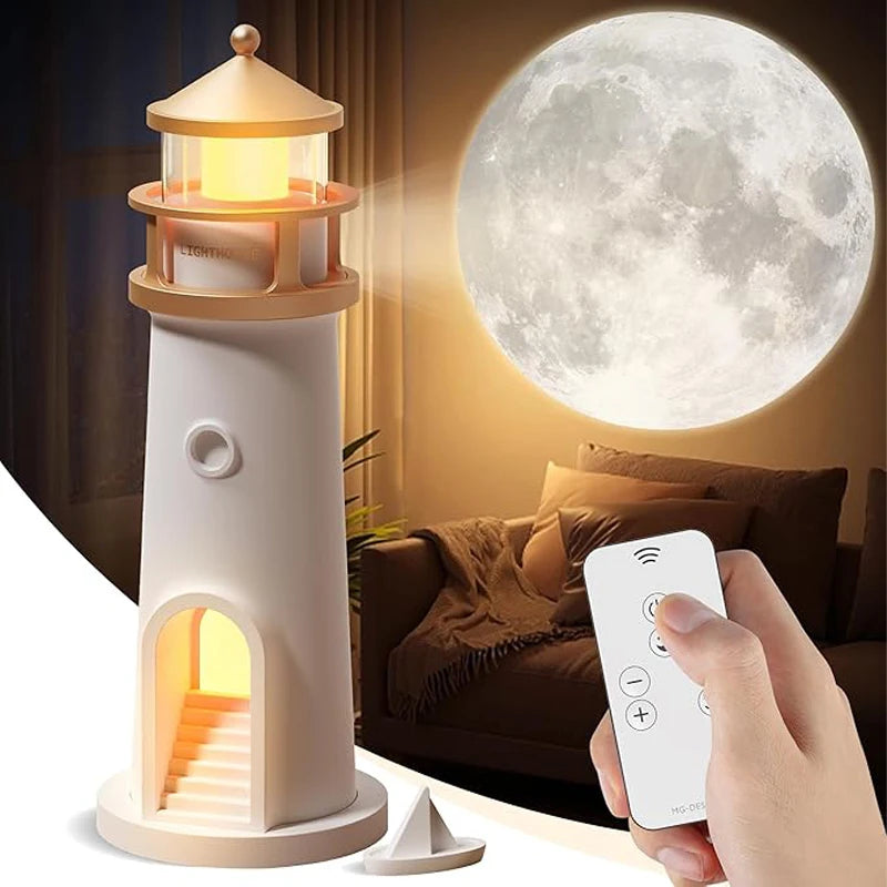 Veilleuse Phare Bluetooth LED <br> MoonHarbor Projecteur