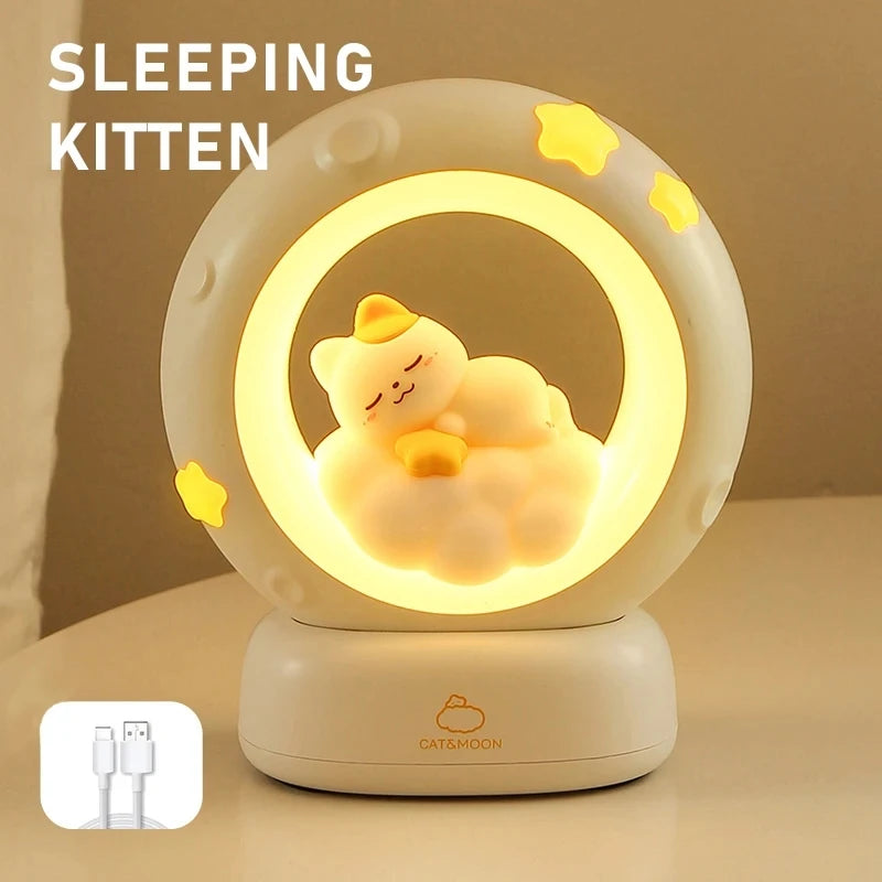 Veilleuse Chat Dormeur Nuage LED <br> SleepyCat