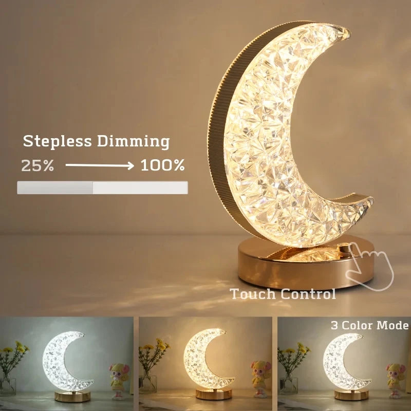 Veilleuse Lune Cristal LED <br> MoonDream