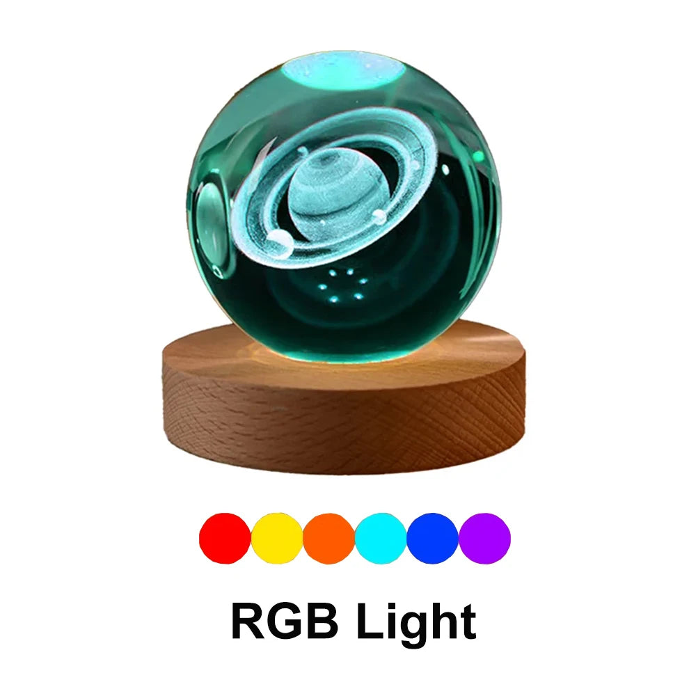 Veilleuse Boule Saturne LED RGB <br> SaturnDream