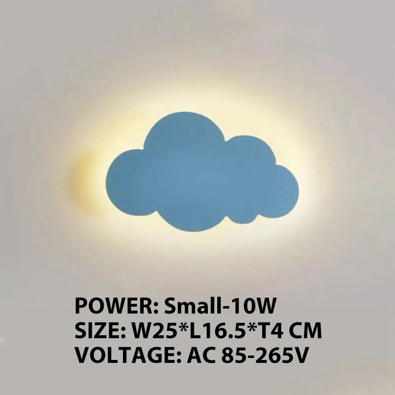 Veilleuse Nuage Murale LED <br> Nuvia Bleu