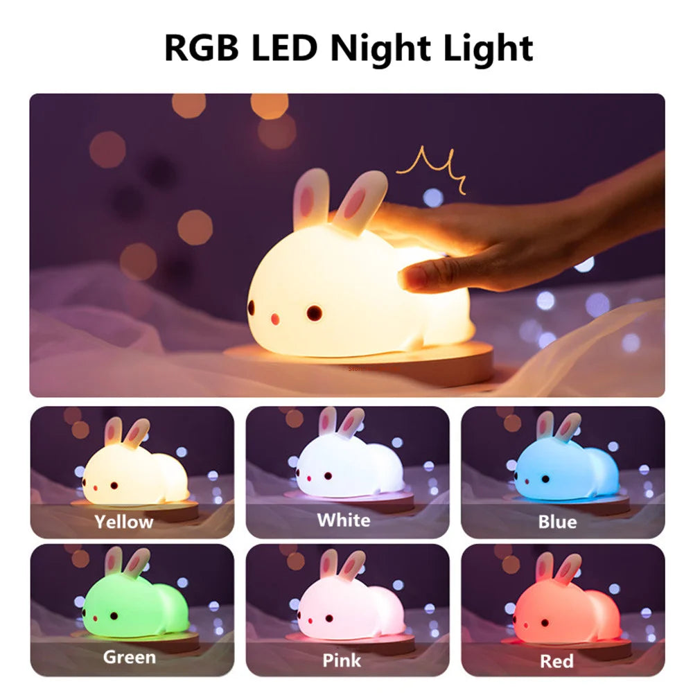 Veilleuse LED Lapin RGB <br> CuddleBunny