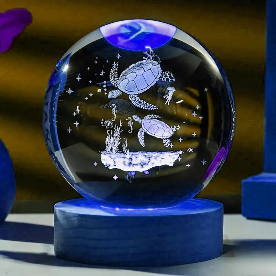Veilleuse LED Cristal Tortue <br> Oceanis