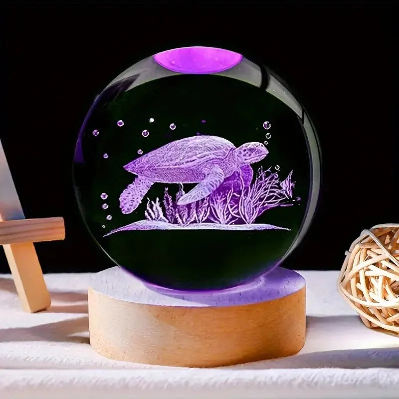 Veilleuse LED Cristal Tortue <br> Néréa