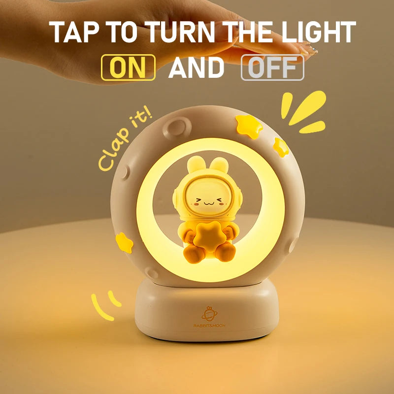Veilleuse Lapin Espace Lumière Douce <br> CosmoBunny