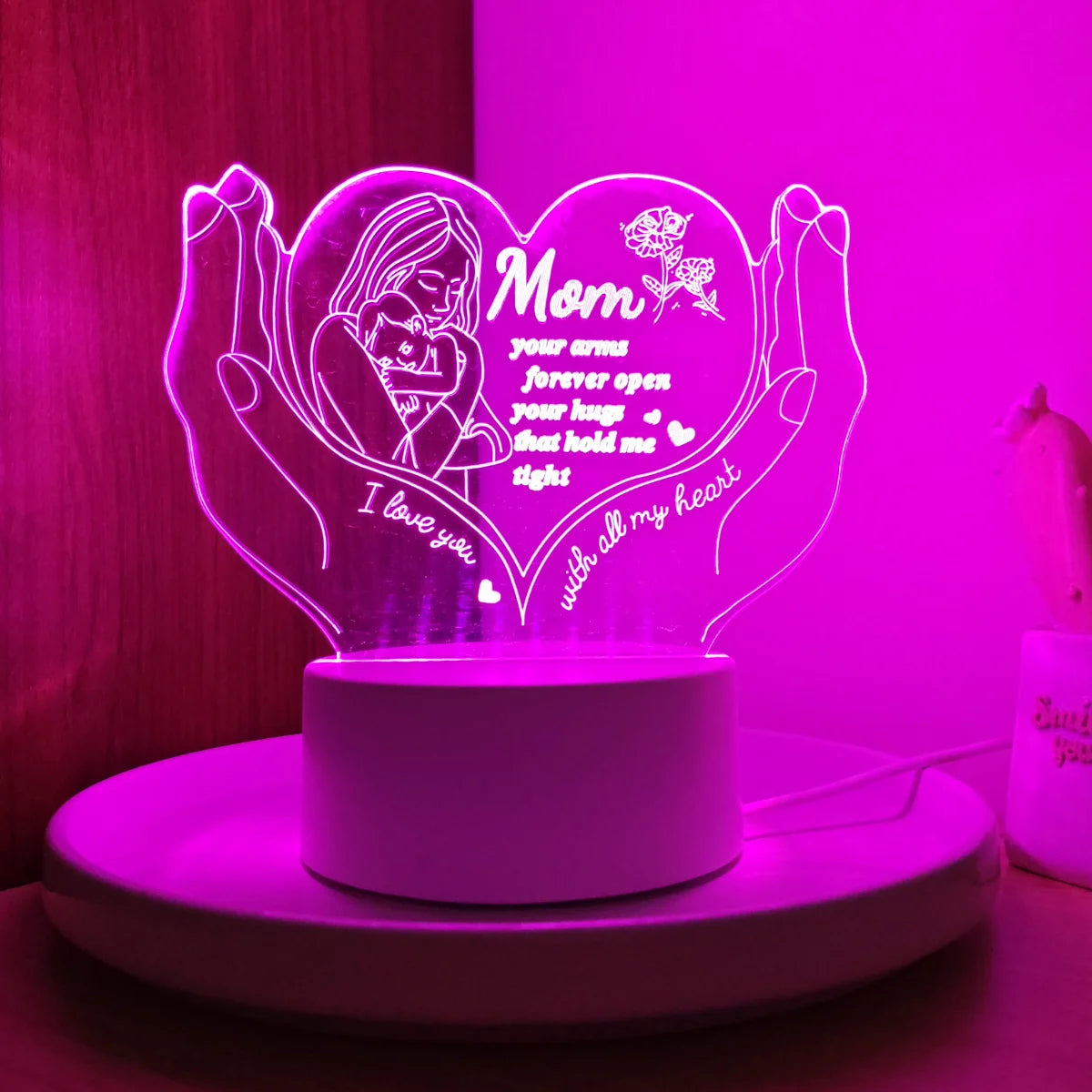 Veilleuse LED Cœur Maman <br> LoveMom