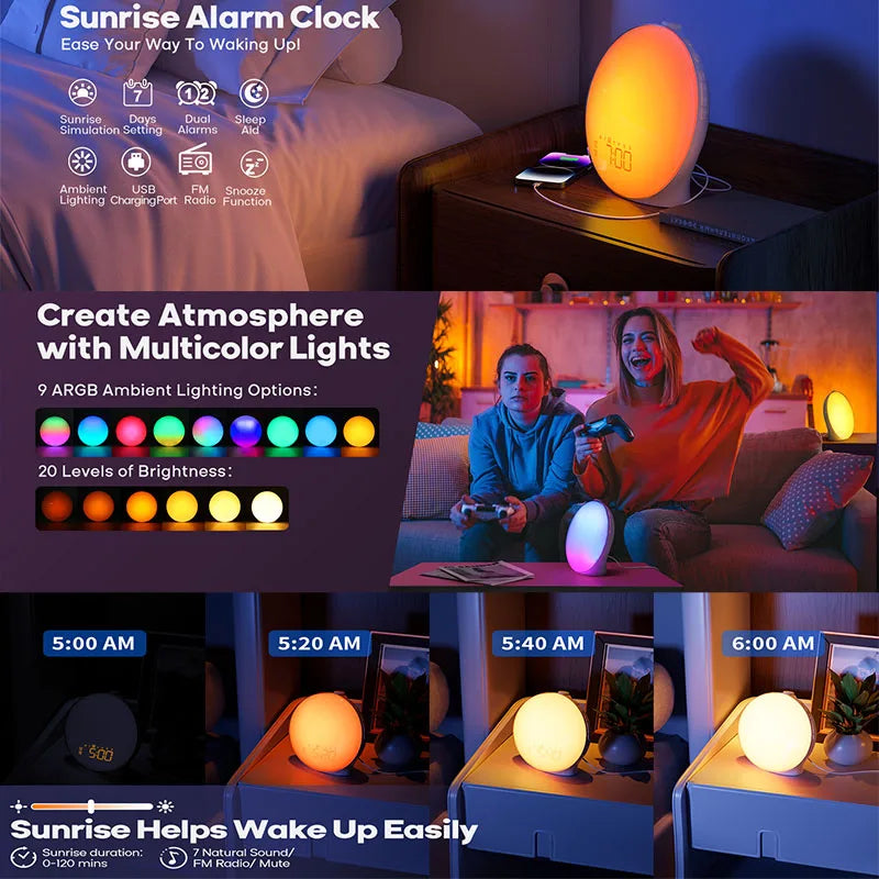 Veilleuse LED Réveil Lumineux <br> Luminor