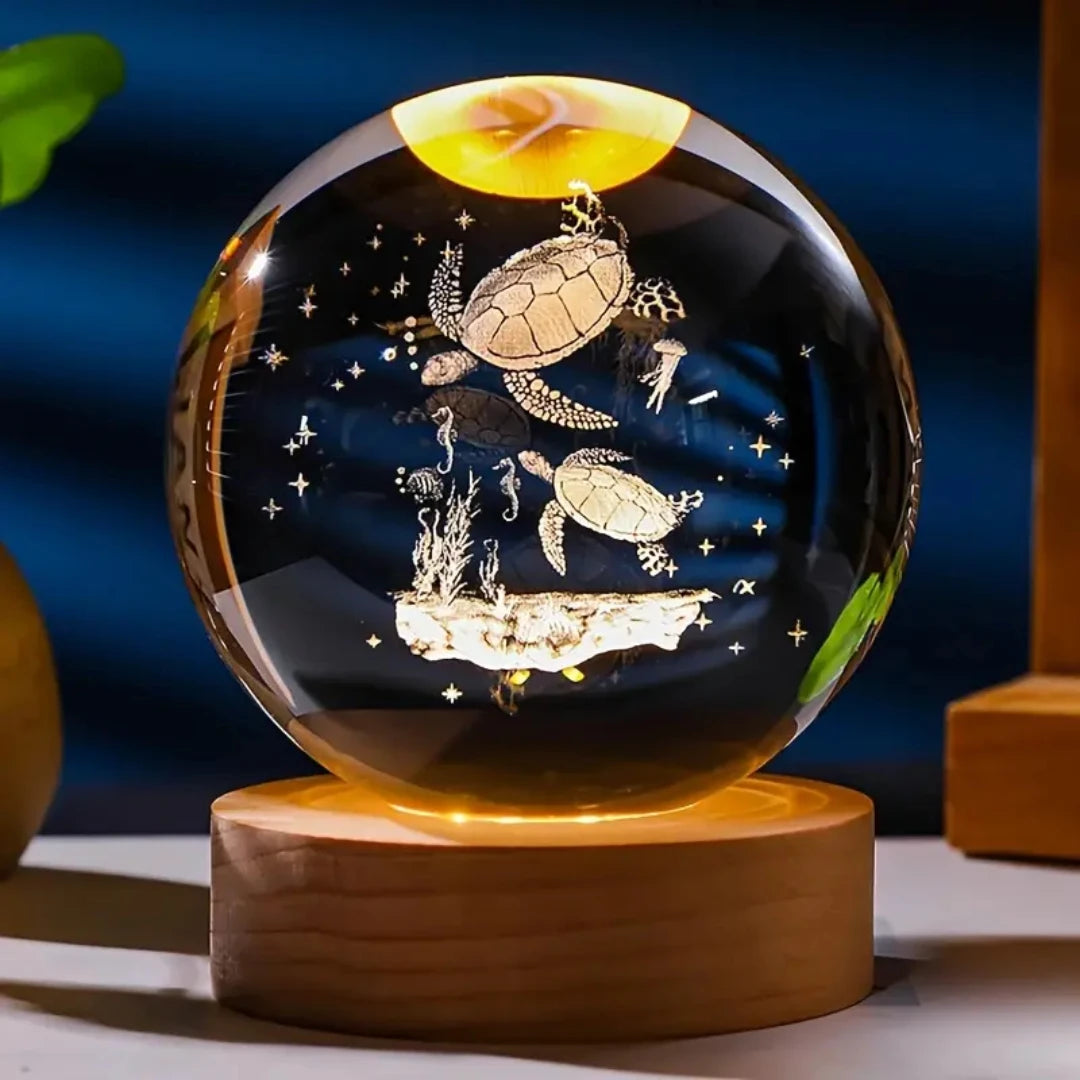 Veilleuse LED Cristal Tortue <br> Oceanis