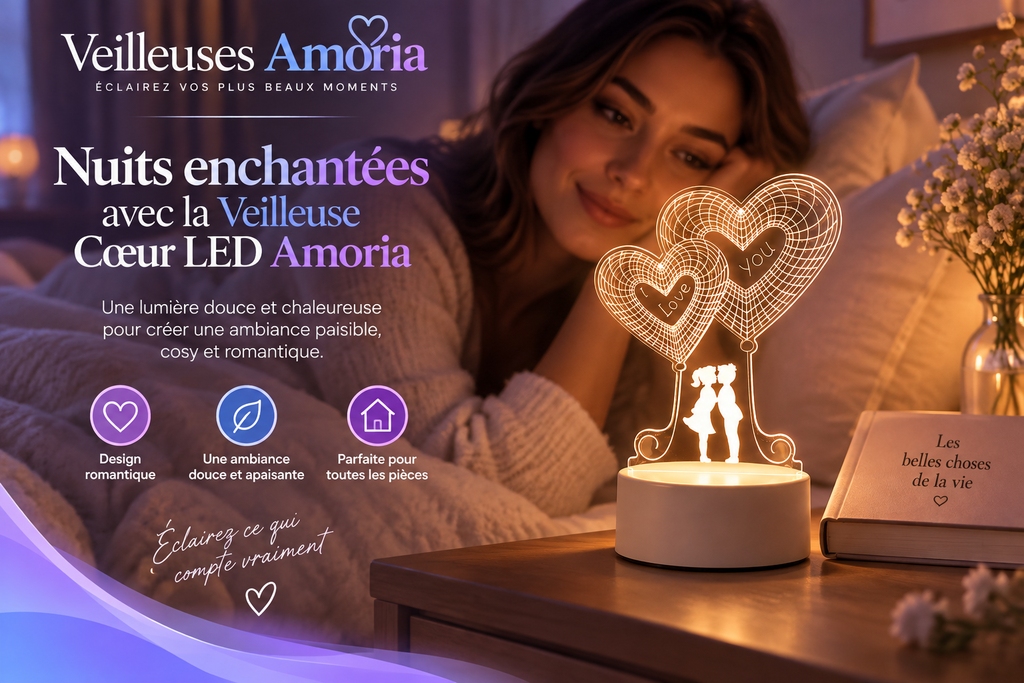 Veilleuse Cœur LED <br> Amoria