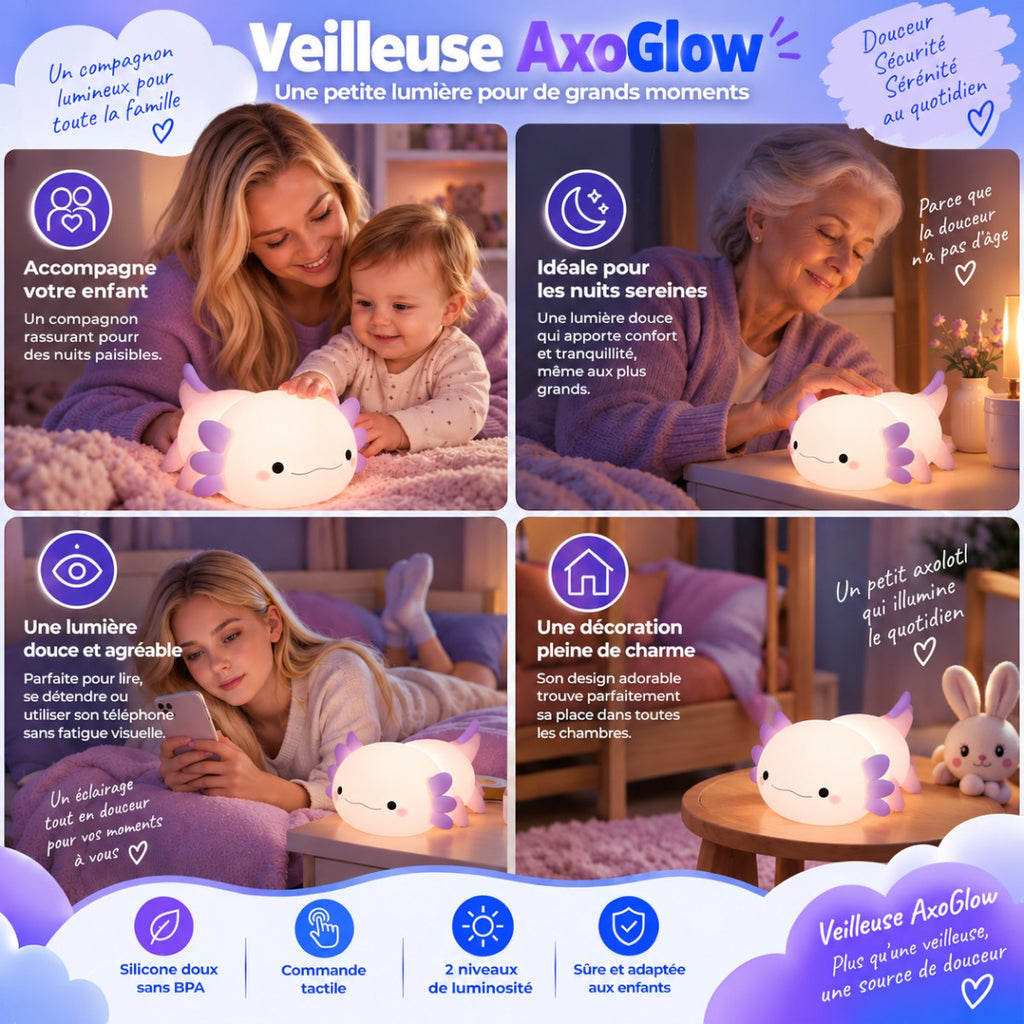 Veilleuse LED Axolotl <br> AxoGlow