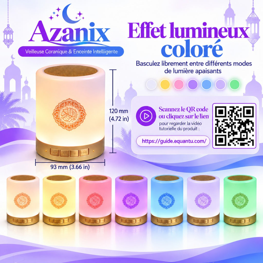 Veilleuse Coran LED Réveil Azan <br> Azanix