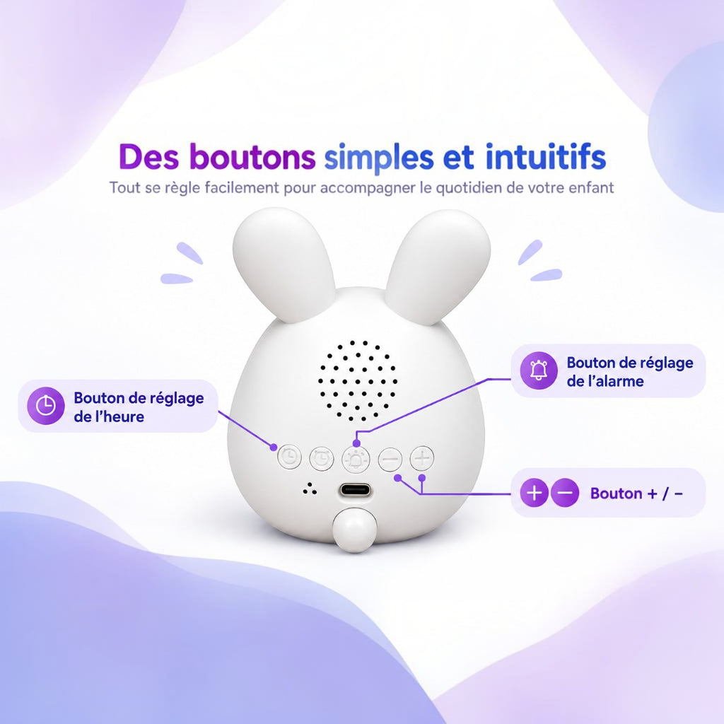 Veilleuse réveil Lapin Enfant <br> BunniLight